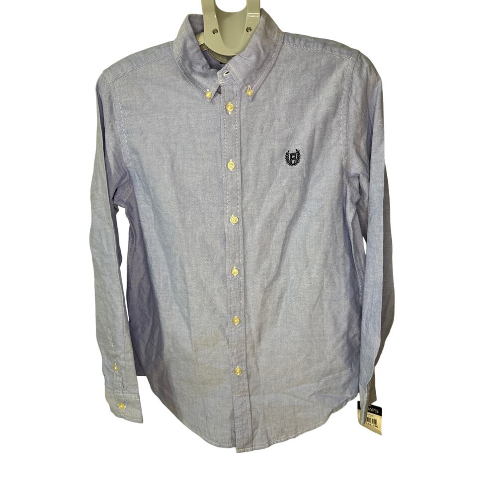 Chaps Blue Casual Button Down Shirt Classic DesignYouth 18/20